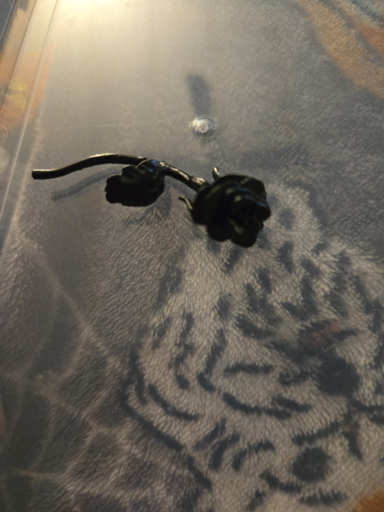 Rochelle Goyle Garrot du Roque Love in Scaris Black Flower Rose OBO