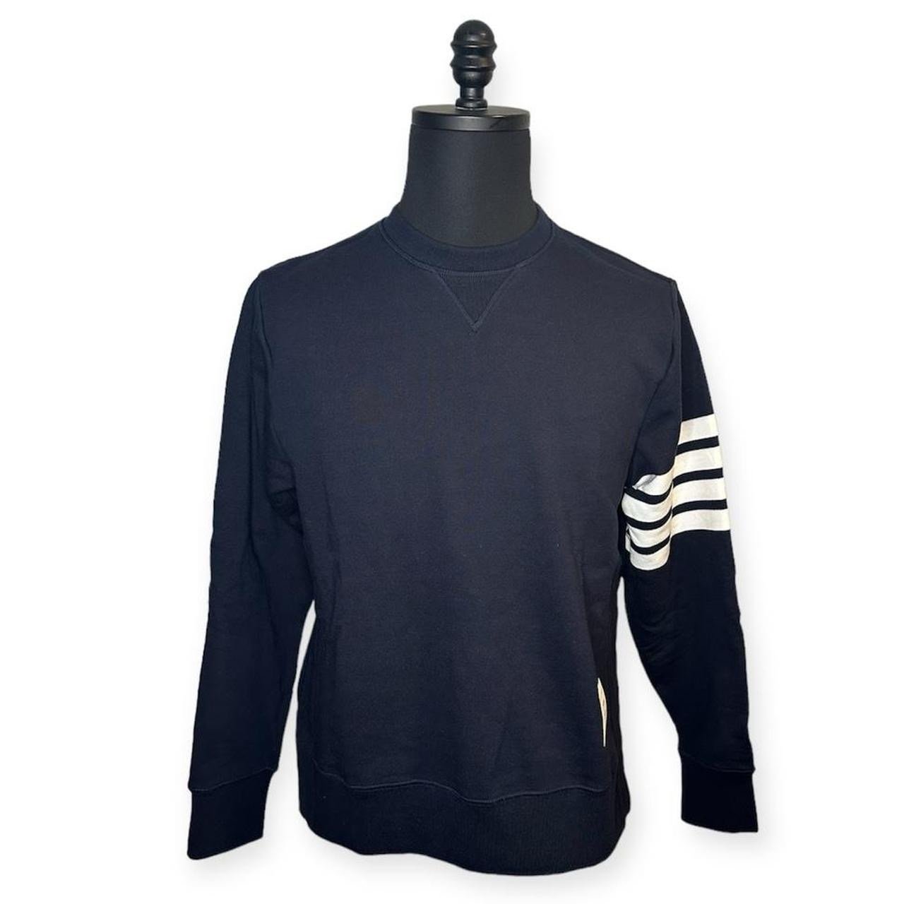 Thom Browne New Engineered Stripe Navy Sweatshirt