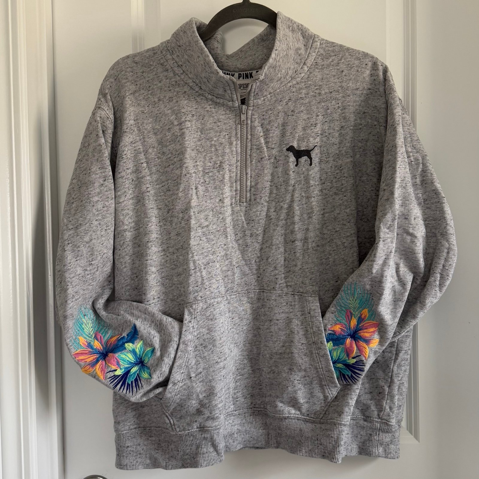 PINK neon floral sweatshirt