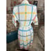 Dress Windowpane plaid shirt dress red blue yellow