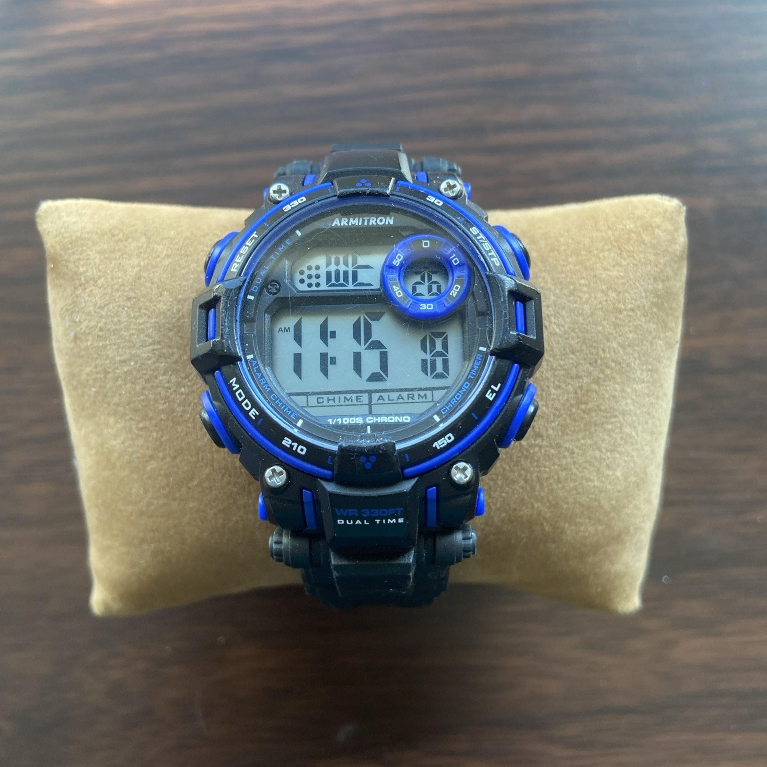 Armitron Pro Sport Watch Mens 45/7066 Digital Chronograph Alarm Two Tone Case