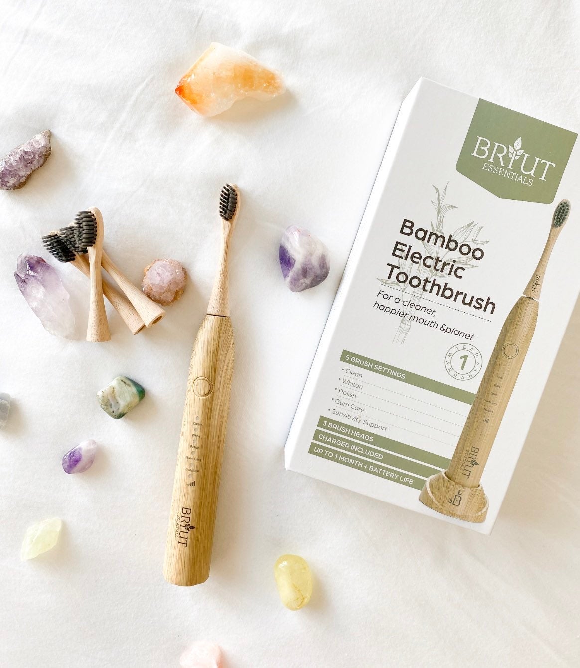 Bamboo Charocal Infused Electric Toothbrush