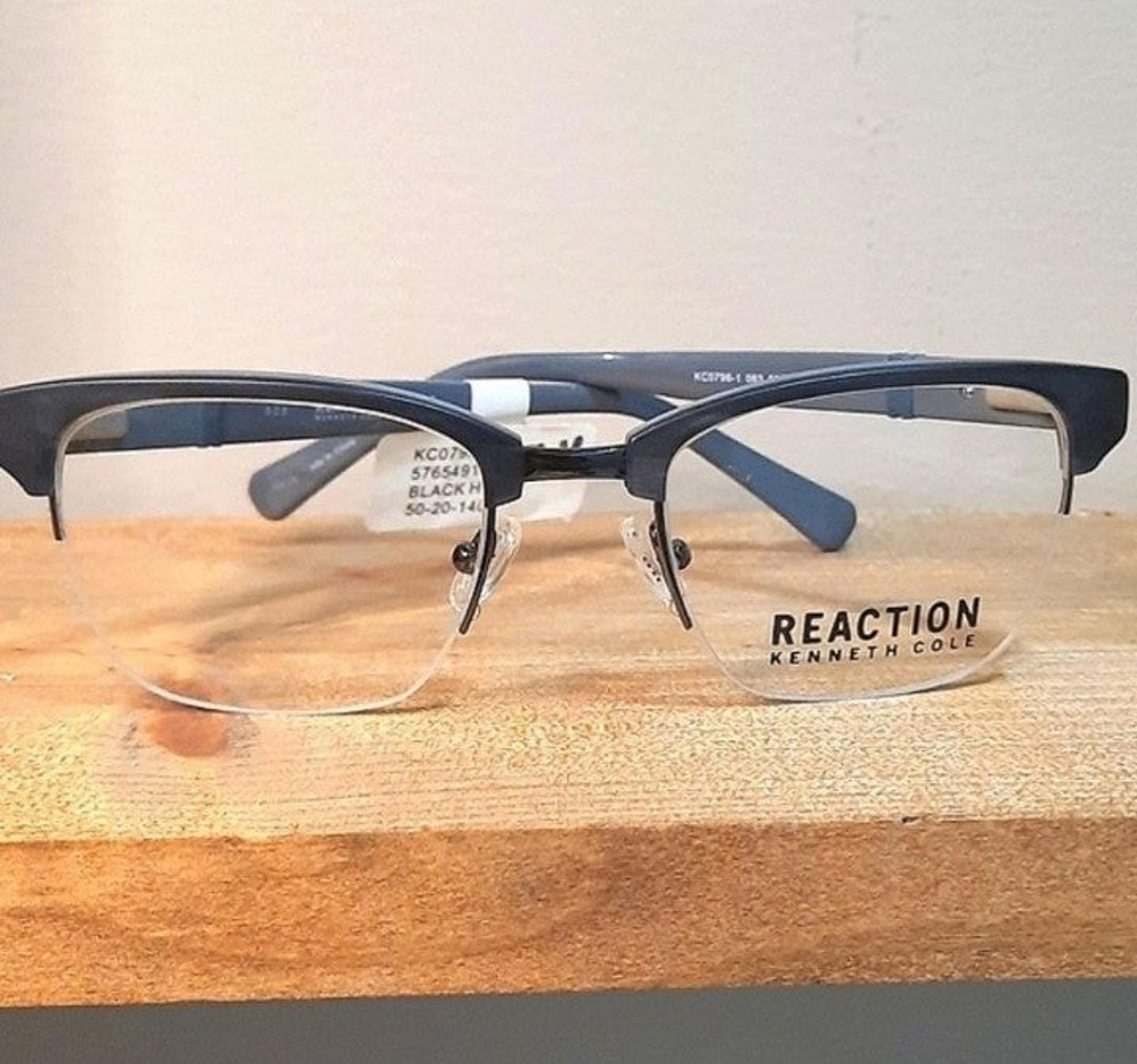 NEW Semi-Rimless Rx'able Eyeglass Frame,  Men, Reaction by Kenneth Cole, glasses