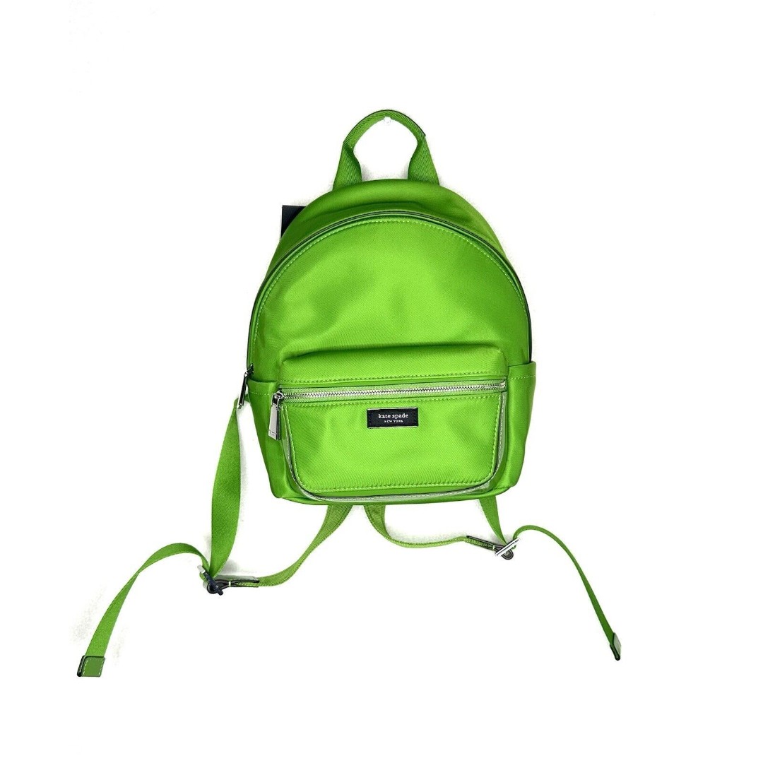 Kate Spade Sam Icon Nylon Small Green Backpack NWTI TEM 6