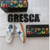 Munich Gresca indoor soccer shoes White Blue Blanco Azul mens size 8
