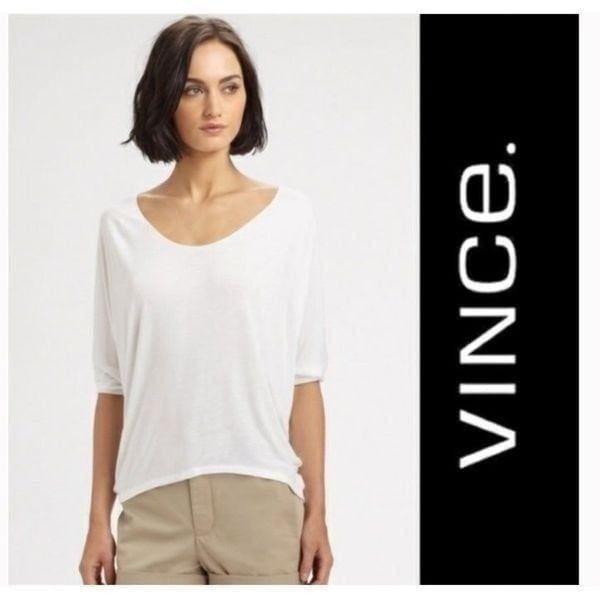Vince | Dolman 3/4 Sleeve long-line tee S