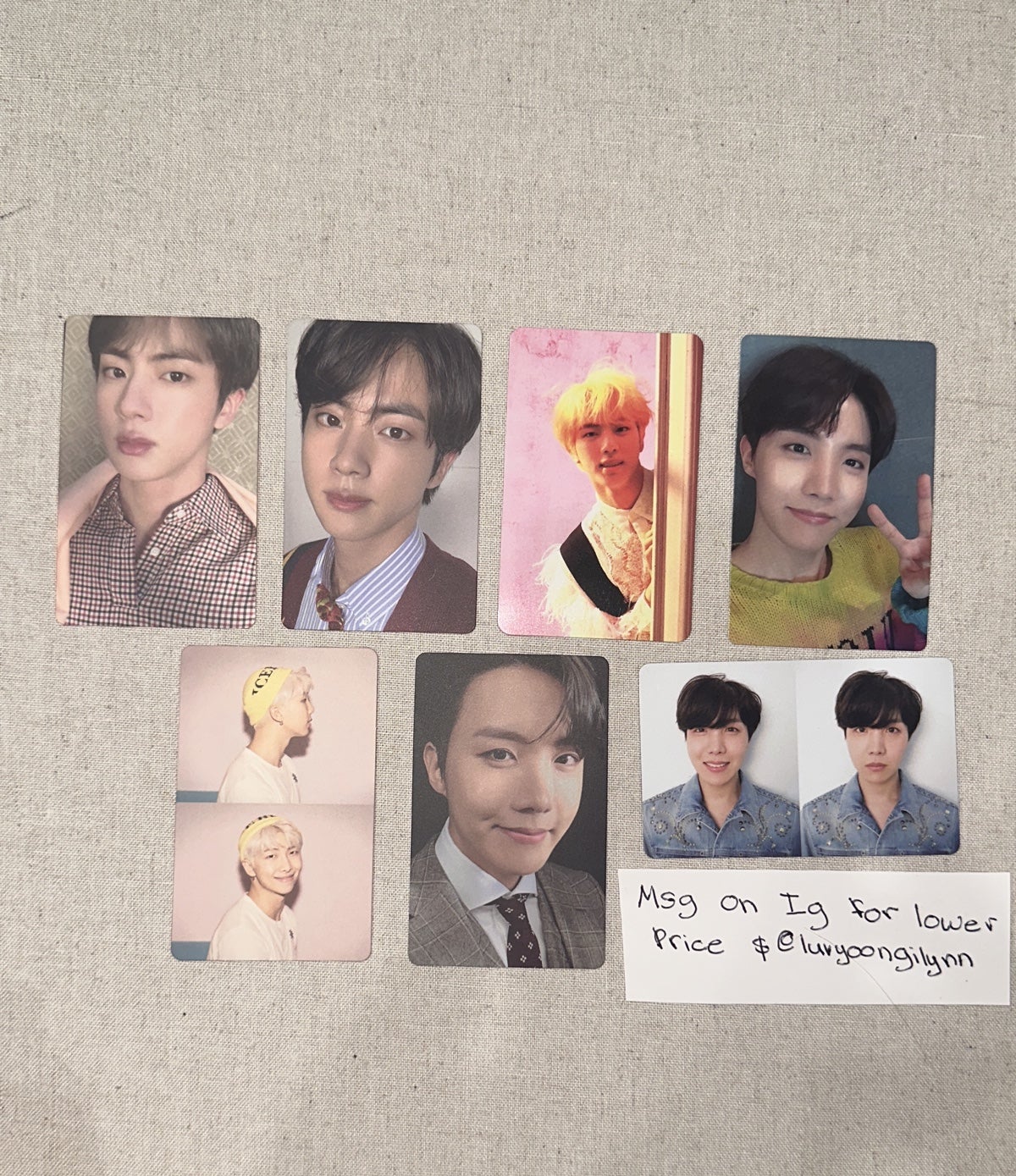 BTS photocards