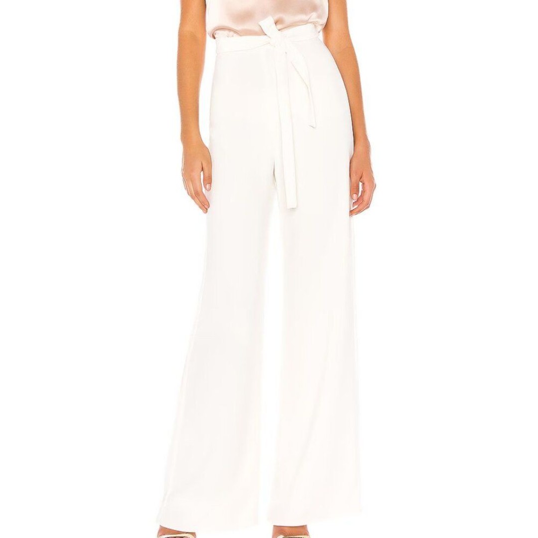 Amanda Uprichard Tie Front Wide Leg Pants XS