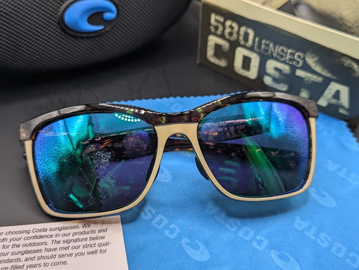 Costa Del Mar 580P Copper ANAA Polarized Sunglasses Tortoise Frame with Case