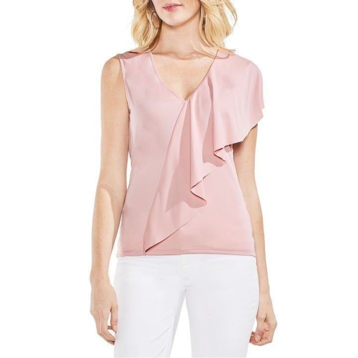 NWT Vince Camuto Ruffle V-Neck Blouse