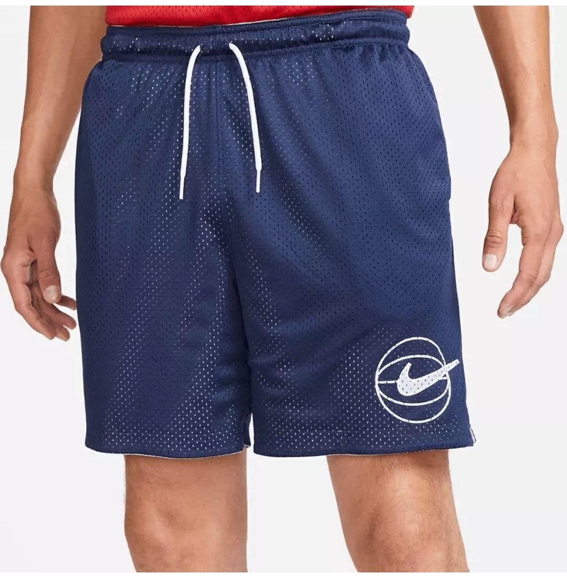 Nike Authentics Practice Shorts Reversible Men's Large L Navy Grey