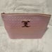 Juicy Couture Iridescent Pink Hearts Leather Travel Cosmetic Bag