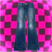 Y2K flared denim grunge Heisei Gyaru USA made.