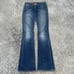 Y2K flared denim grunge Heisei Gyaru USA made.