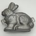 Vintage Heavy Cast Aluminum 2pc 3D Bunny Rabbit Cake Mold Cake Pan 11x10x4