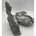 Vintage Heavy Cast Aluminum 2pc 3D Bunny Rabbit Cake Mold Cake Pan 11x10x4