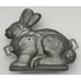 Vintage Heavy Cast Aluminum 2pc 3D Bunny Rabbit Cake Mold Cake Pan 11x10x4