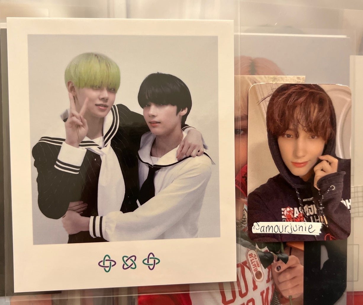 TXT Yeonjun and Huening Kai Eternity polaroid lucky draw