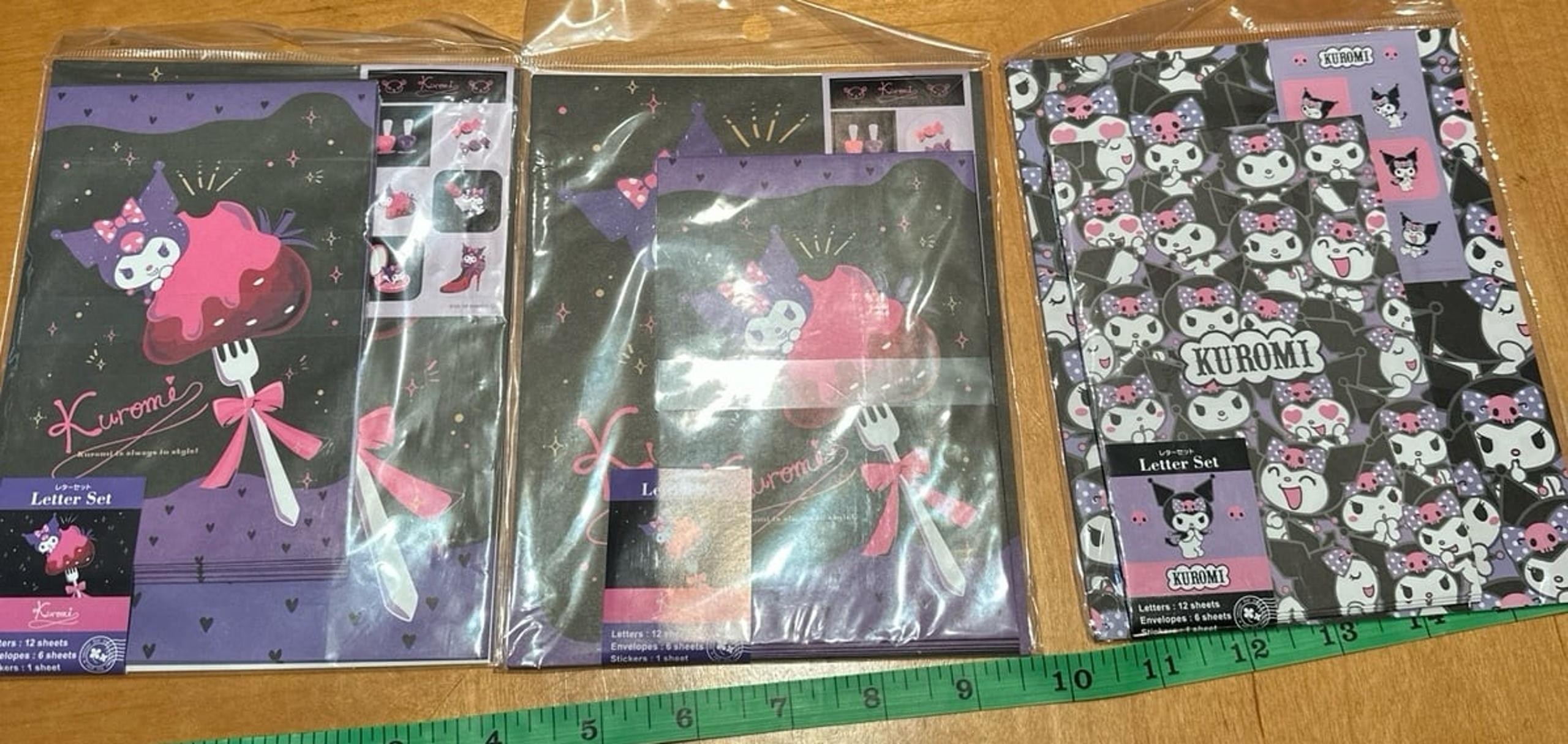 Sanrio Kuromi Set of 4 Letterhead Set