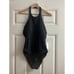 Andie The Luzon One Piece Eco Halter Neck Open Back Swimsuit Black NWT Size M