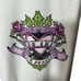 One Life To Live Embroidered Studded Bling 2 pc Track Suit Set White Purple SZ S