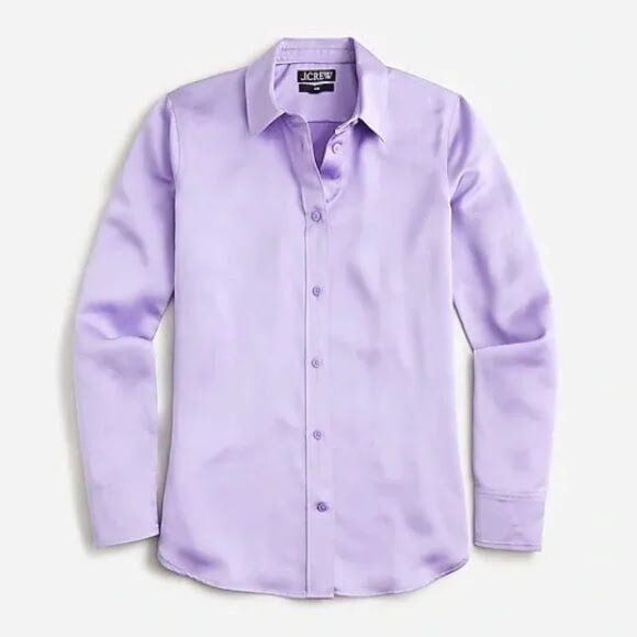 J. Crew Slim-Fit Drapey Shirt Lavender