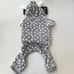 UGG Dog / Pet Avery Stars Hooded Dog Pajamas PJ’s in Glacier Grey - Size Large