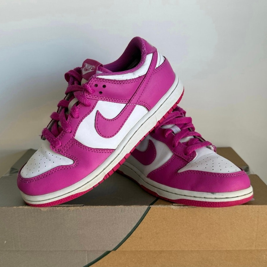 Nike Dunk Low ‘Active Fuchsia/White’ Kids Sneakers - Size 2 Y