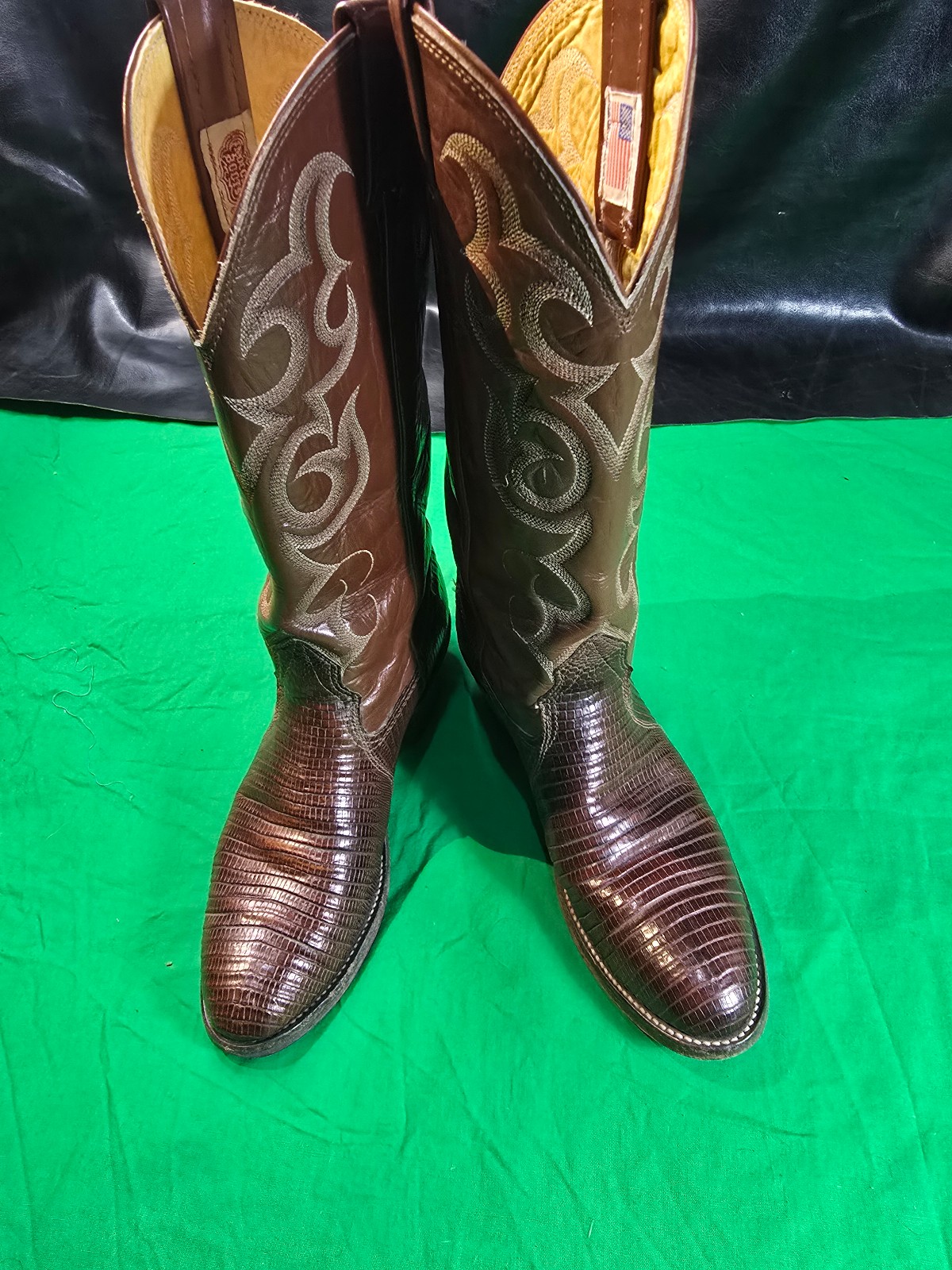 Women's Nocona Western Boots Brown Lizard Leather Size 6