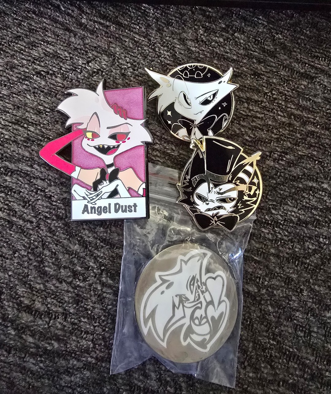 Hazbin Hotel Angel Dust and Husk Pin Lot