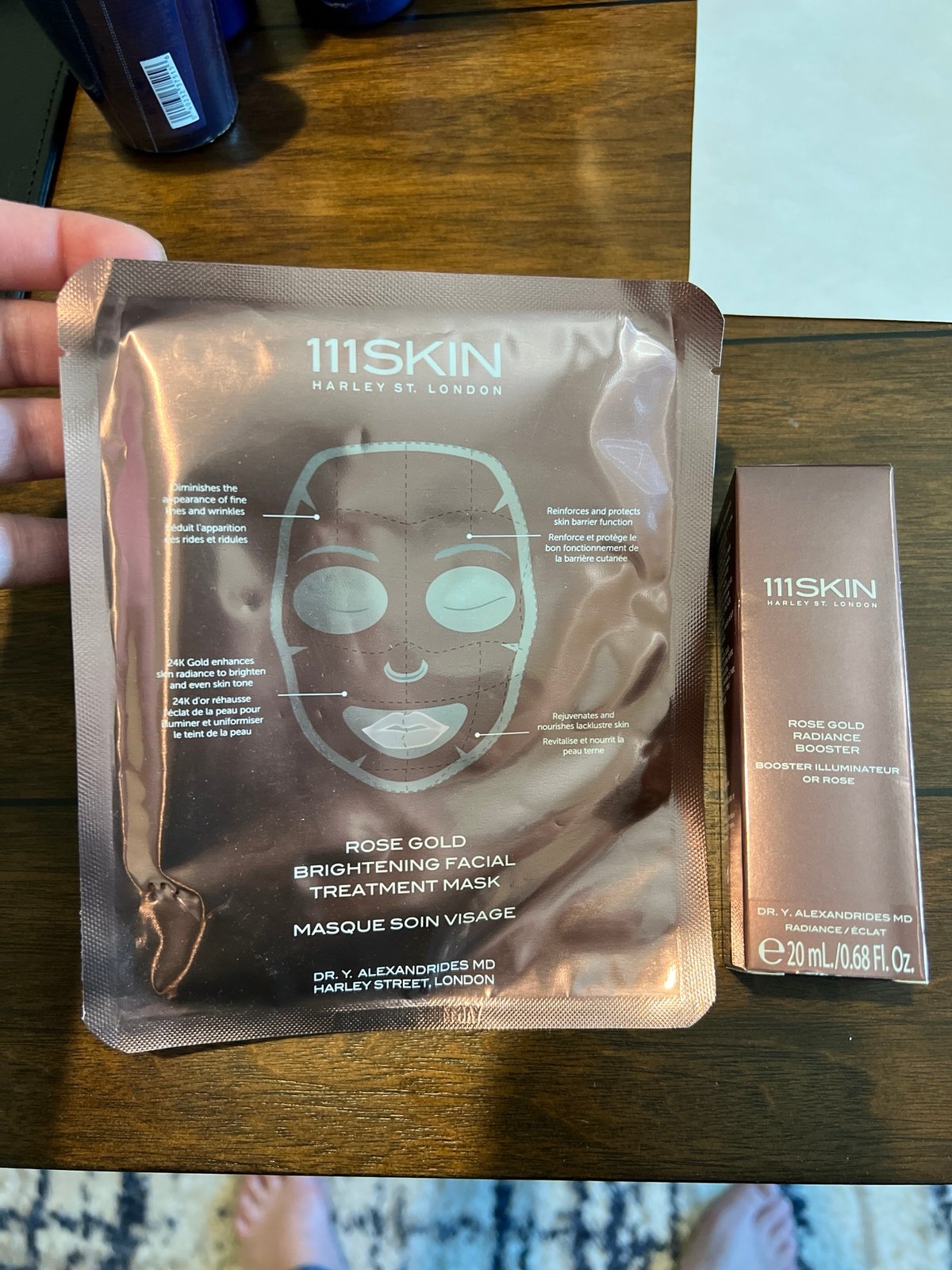 111Skin Rose Gold Radiance Booster & Rose Gold Brightening Facial Treatment Mask
