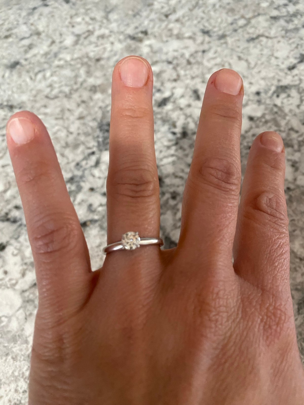 0.45ct Round Diamond Solitaire Engagement Ring 14k Gold platinum S- LEO Cert