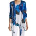 Berek NWT Women’s Size S Blue White Black Floral Lapis of Luxury Open Cardigan