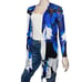 Berek NWT Women’s Size S Blue White Black Floral Lapis of Luxury Open Cardigan