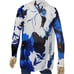 Berek NWT Women’s Size S Blue White Black Floral Lapis of Luxury Open Cardigan