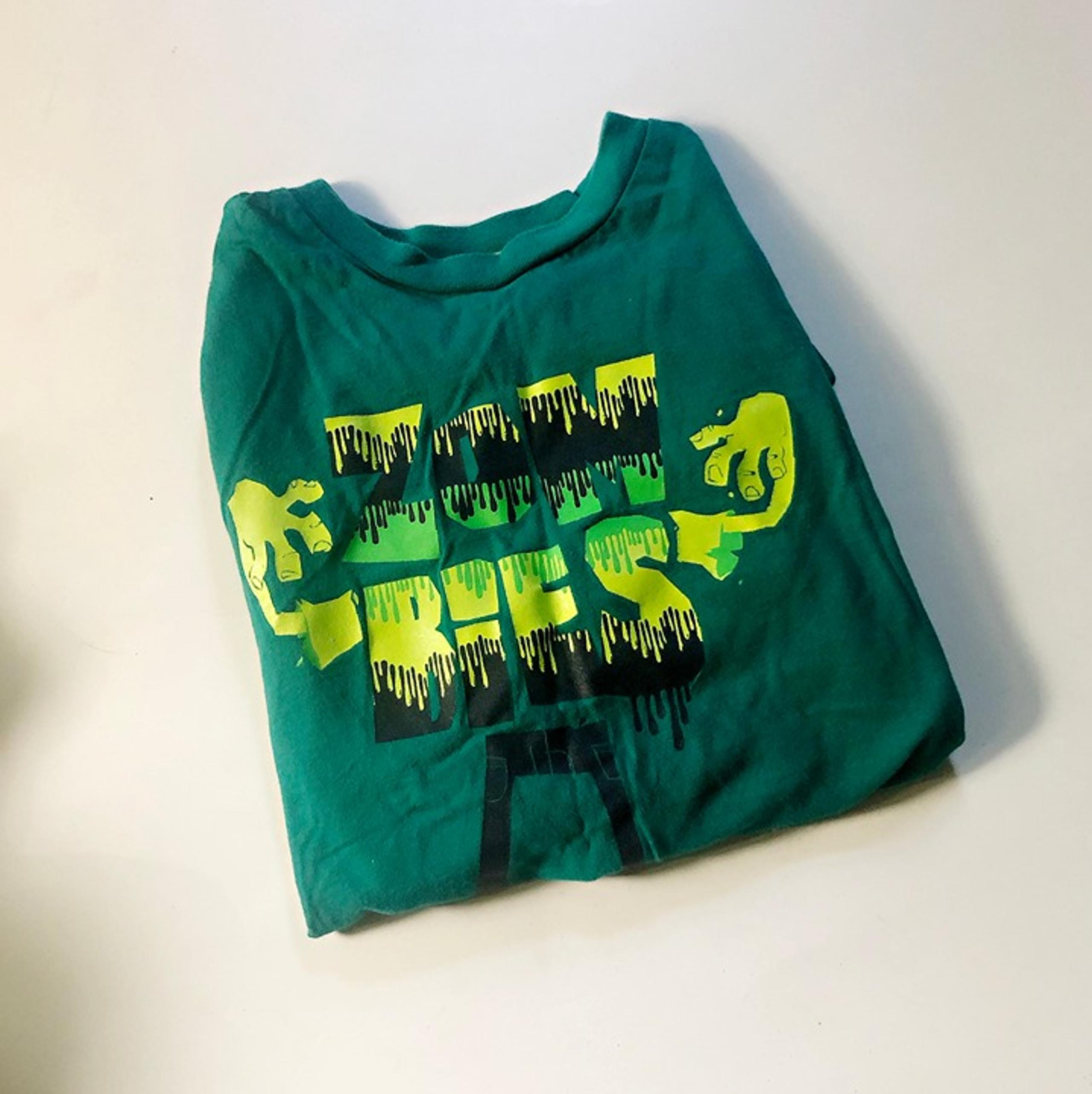 Green Halloween "Zombies" Kid's Graphic Long Sleeved Shirt