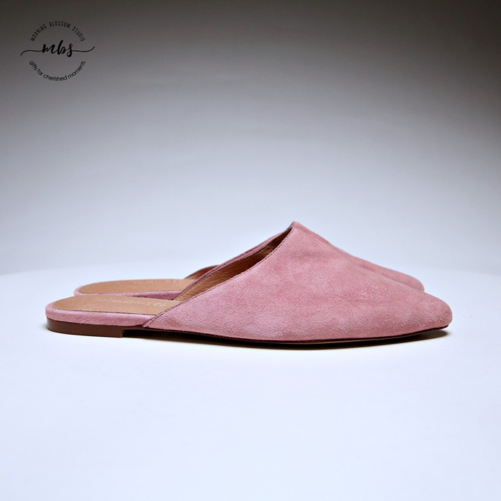 NWOT Madewell Remi Suede Mules in Pink