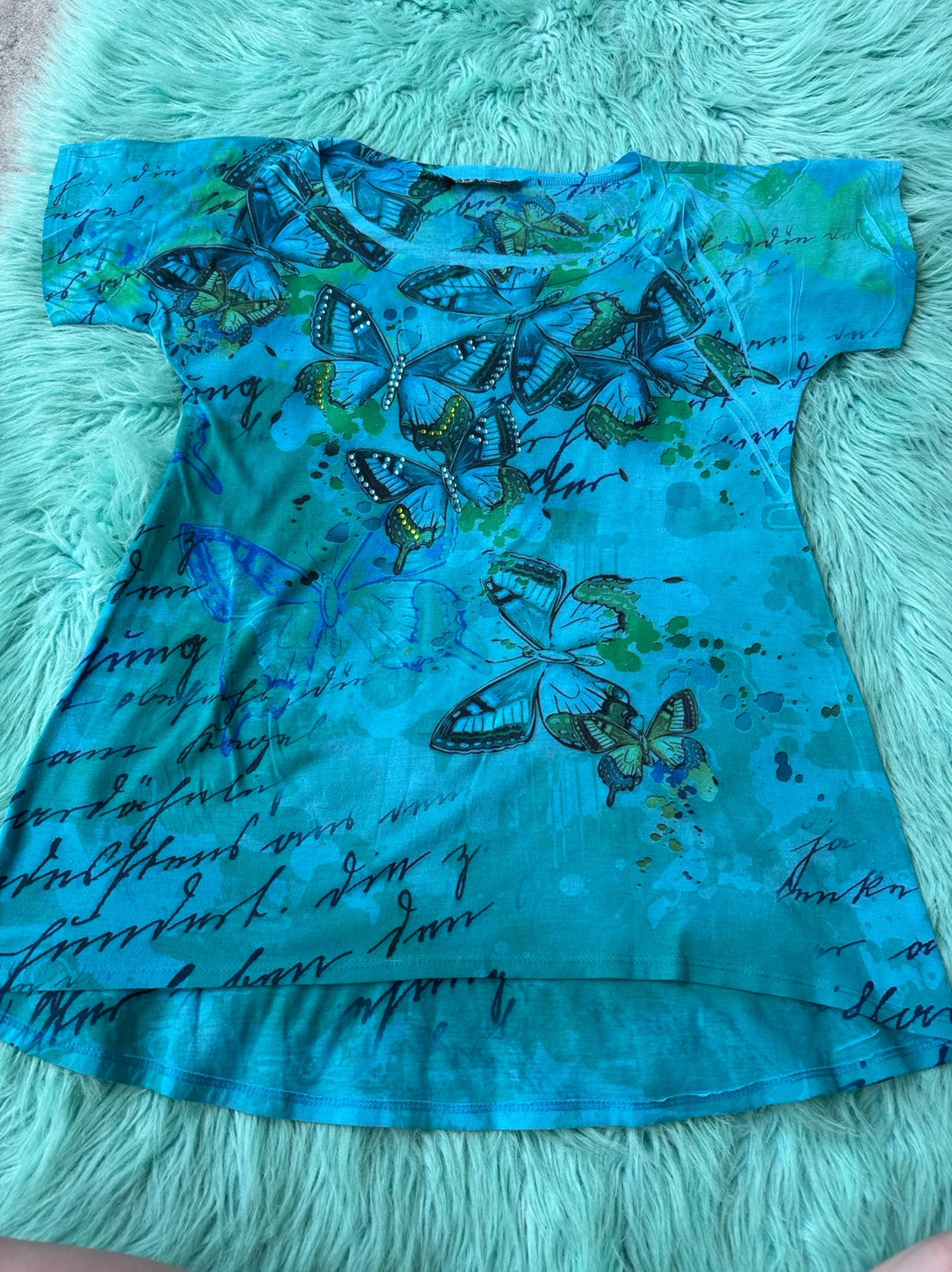 Y2K rhinestone butterfly top