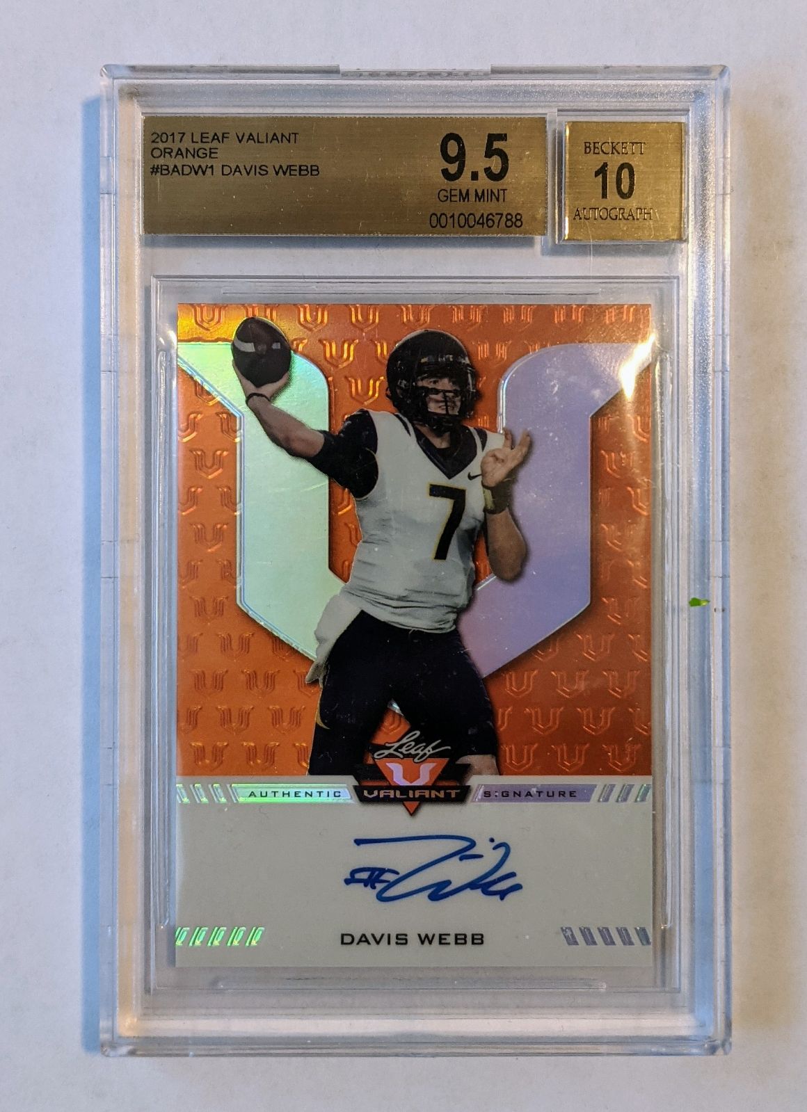 2017 Leaf Valiant Davis Webb Orange Auto