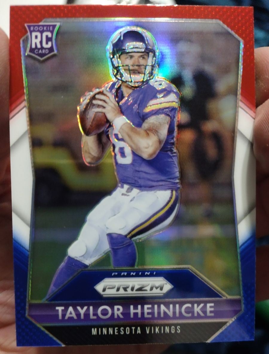 Taylor Heinicke Prizm Rookie Red White and Blue