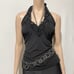 Vintage Y2K halter crochet tank top