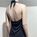Vintage Y2K halter crochet tank top
