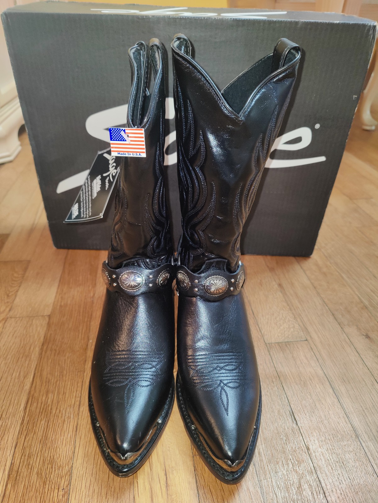 NWT Sage Mens Cowboy Boots Size 9.5