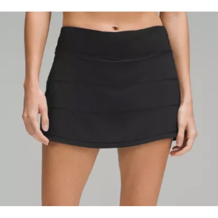 Lululemon Pace Rival Mid-Rise Skort Tennis Running Black Size 6 Tall