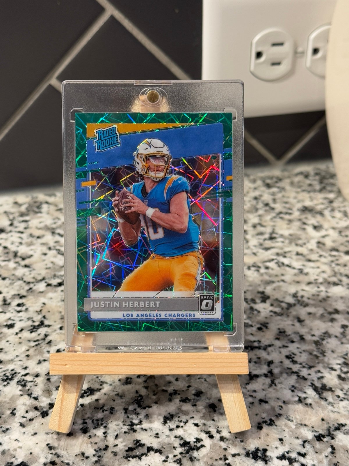 2020 Optic Green Velocity Rated Rookie JUSTIN HERBERT SP Chargers