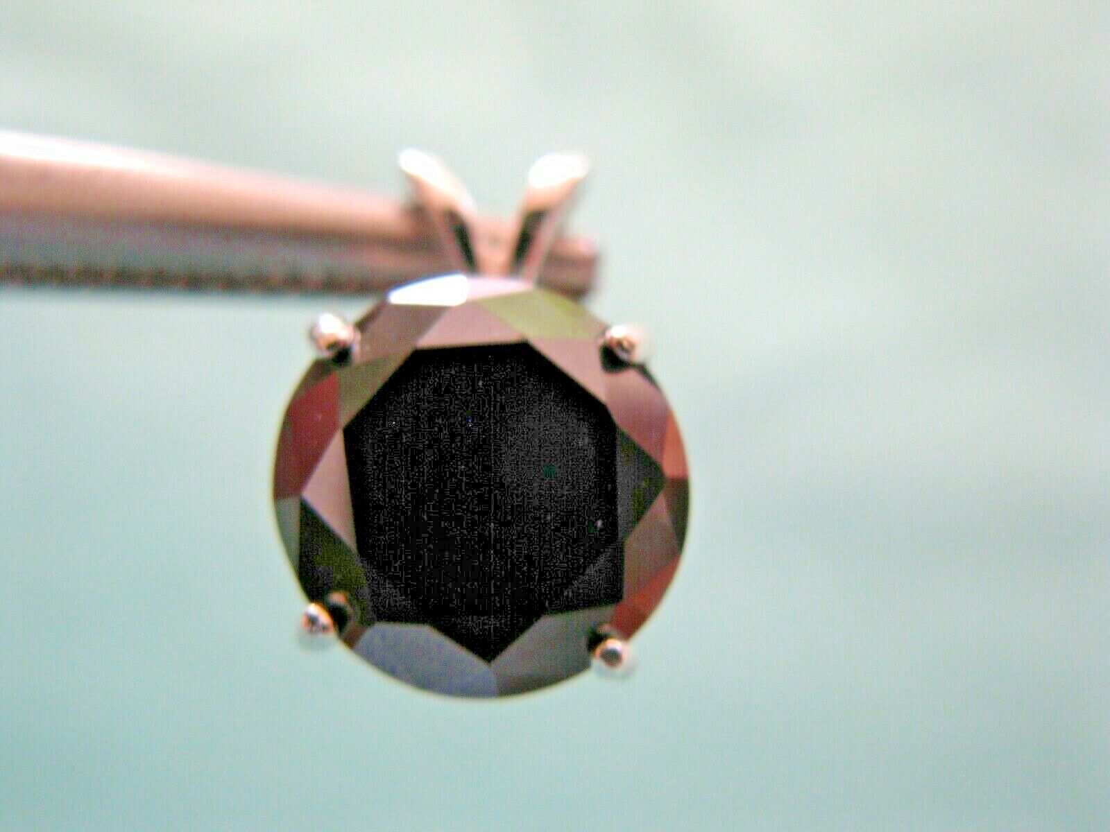 2.54ct 100% REAL NATURAL BLACK DIAMOND NECKLACE,CERTI FICATE,FREE DIAMOND TESTER