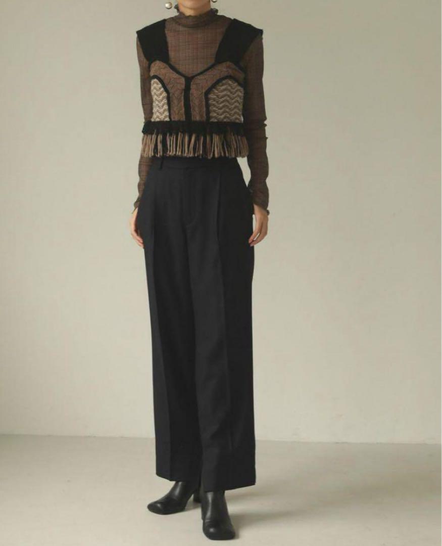 【保障できる】 (トゥデイフル) TODAYFUL Tops by Bustier Fringe Jacquard トップス