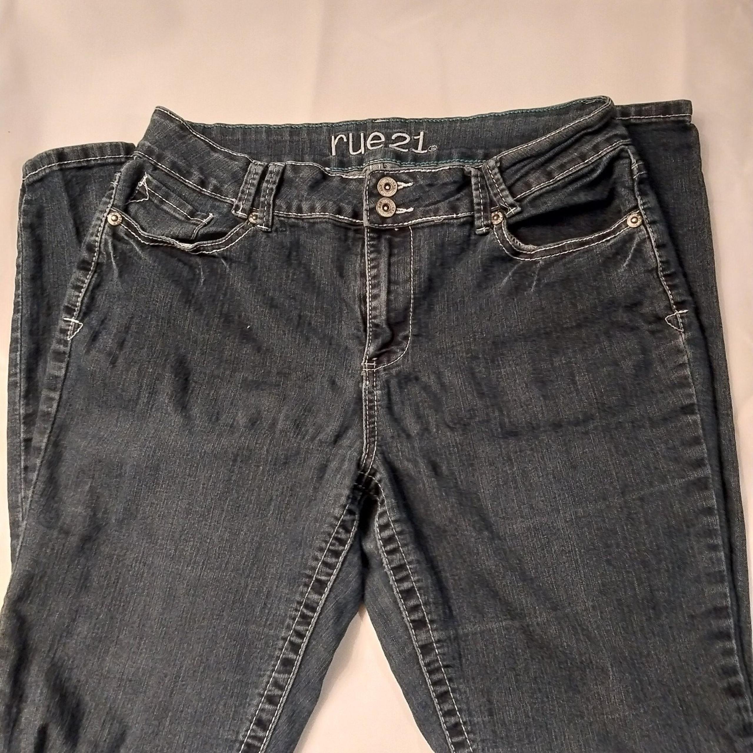 Rue21 Skinny Jeans Women's 11/12 Pockets 34 X 33 Stretch Jeans/ High Rise