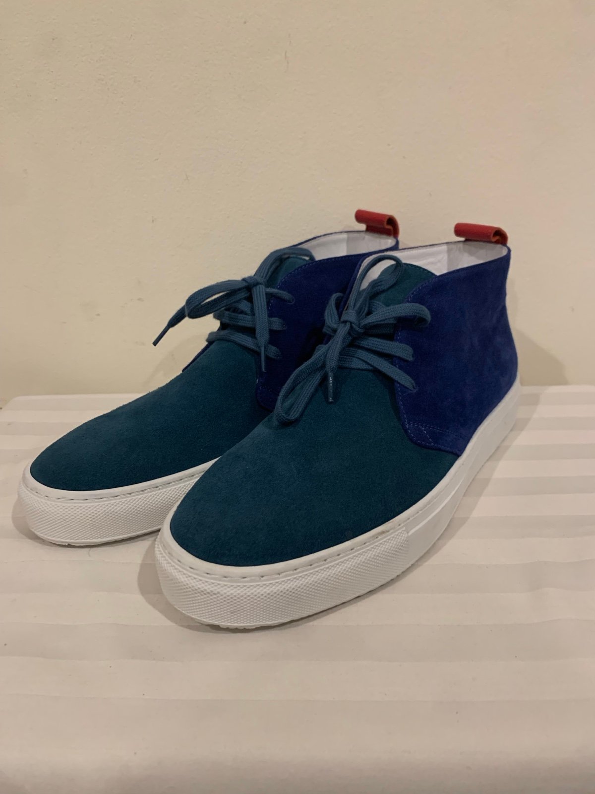 Del Toro Chukka Blue White Sneaker Shoe Mens Size 9.5