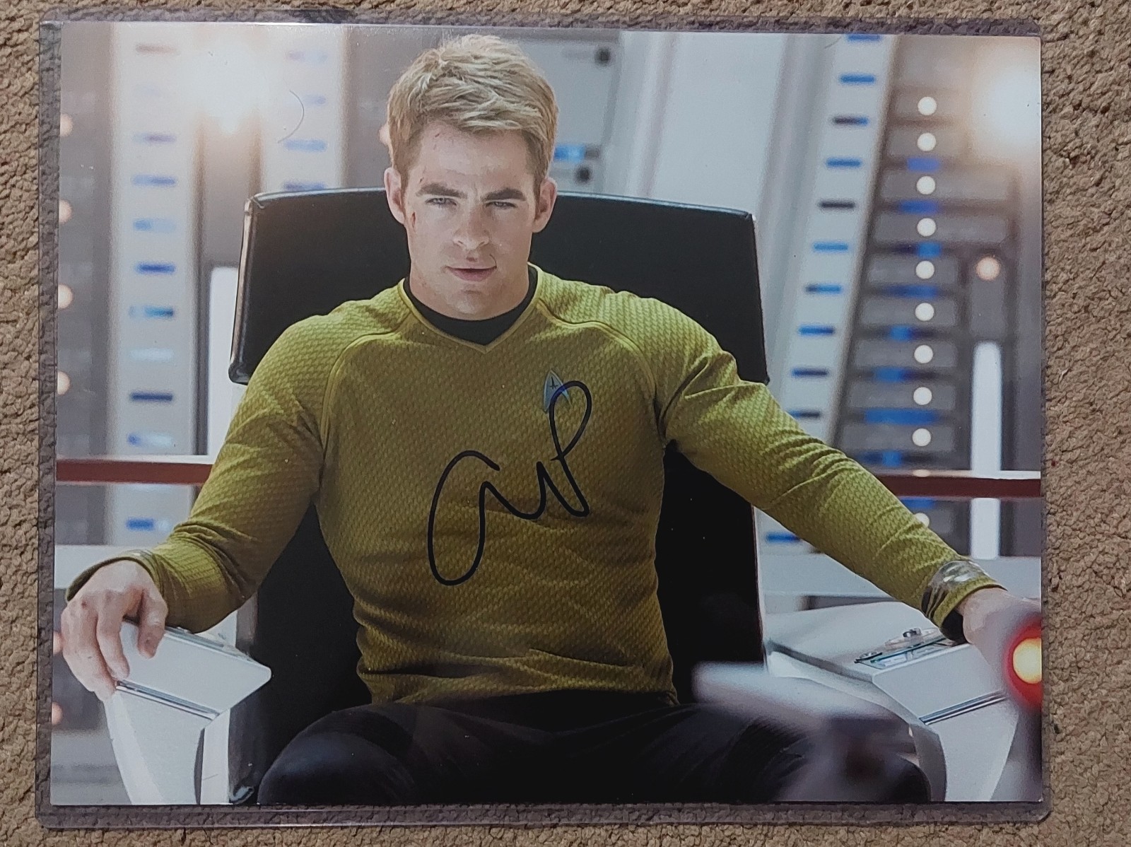 Chris Pine Signed 11x14 Photo PROOF Captain Kirk Star Trek Dungeons Dragons